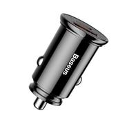 - Chargeur de voiture circulaire en plastique A + C 30 W PPS Noir