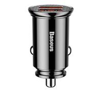Chargeur Voiture Baseus Circulaire Plastique A + A 30w Dual Qc 3.0 Quick (Ccall-Yd01) Noir