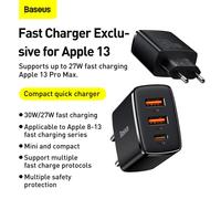 Baseus Chargeur Rapide Compact - Noir