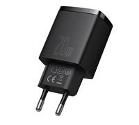 Baseus Chargeur secteur Compact 1x port USB-A + 1x port USB-C 20W (Noir)