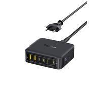 Baseus Chargeur USB C 120W, Station de Charge 6-Port, Chargeur Rapide pour iPhone 16/16 Plus / 16 Pro / 16 Pro Max/séries 15/14/ 13, MacBook Air, Pixel, Galaxy, iPad, et Autres