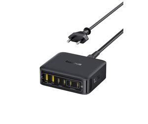 Baseus Chargeur USB C 120W, Station de Charge 6-Port, Chargeur Rapide pour iPhone 16/16 Plus / 16 Pro / 16 Pro Max/séries 15/14/ 13, MacBook Air, Pixel, Galaxy, iPad, et Autres