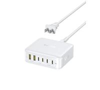 Baseus Chargeur USB C 120W, Station de Recharge 6 Ports Sortie，pour iPhone 16/16 Plus / 16 Pro / 16 Pro Max/séries 15/14/ 13, MacBook Air, Pixel, Galaxy, iPad, et Autres