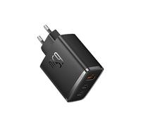 Baseus Chargeur USB C, 65 W, Bloc d'alimentation 3 Ports PD, avec PPS, Chargeur Rapide GaN Compatible avec MacBook Pro/Air, iPhone 16/15/14/13/12, iPad Pro, Galaxy S25 Ultra, S25+, S24-S20, etc