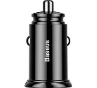 Baseus Circular Smart Mini Auto Ladegerät Autoadapter 2x USB QC3.0 Quick Charge 3.0 SCP AFC 30W schwarz (CCALL-YD01)