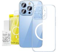 Baseus Crystal Etui magnétique transparent et kit de verre trempé pour iPhone 14 Pro Max