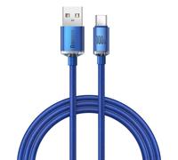 Baseus Crystal Shine Cable Usb To Usb-c, 5a100w1.2m (blue)