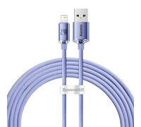 Baseus Câble USB vers Lightning Crystal Shine – 2,4 A 2 m Violet