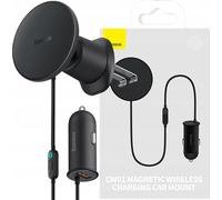 Baseus Cw01 Support magnétique pour grille de voiture avec chargeur Usb-A, 15W + 25W (Noir)