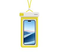 Baseus DeepDive étui étanche IPX8 avec 4 couches d'étanchéité - blanc et jaune