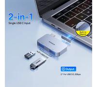 Baseus double USB-C Hub vers HDMI 4K 30Hz pour Thunderbolt 3/4 40Gbps USB 3.0 Type C HUB SD TF pour MacBook Pro Air USB Hub - Type 2-IN-1 USB 3.0