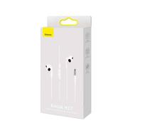Baseus Ecouteurs filaires Encok 3.5mm lat?raux H17 blanc, ?couteurs