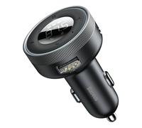 Baseus Émetteur FM Bluetooth 5.0 Chargeur Voiture Dual USB Noir
