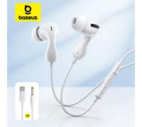Baseus Encok CZ20/HZ20 écouteur filaire type-c/3.5mm Jack Audio haute résolution avec micro casque filaire pour ordinateur portable tablette téléphone portable HZ20-White