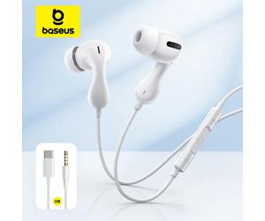 Baseus Encok CZ20/HZ20 écouteur filaire type-c/3.5mm Jack Audio haute résolution avec micro casque filaire pour ordinateur portable tablette téléphone portable CZ20-Black