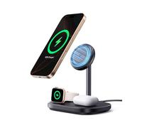 Baseus EnerFill Chargeur Induction 3-en-1 avec Refroidissement TEC, Chargeur sans Fil 22,5W pour iPhone 16 15 14 13 12 Pro Max, Station de Charge pour Apple Watch, AirPods -avec Chargeur Rapide 45W PD