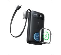 Baseus EnerFill FT31 Power Bank 10000 mAh 45W avec Câble USB-C Intégré, Charge Rapide Portable pour Voyages, Compatible iPhone 18 Pro/17, Samsung S26/S25, Apple Watch Serie 12/SE 3