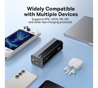Baseus EnerG P12 Batterie externe avec écran numérique, charge rapide 20 800 mAh 145 W - Gris sidéral