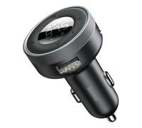 Transmetteur FM pour voiture Baseus, chargeur de voiture Bluetooth 5.0, adaptateur musical, 3.4A, double USB, lecteur MP3, radio, kit mains libres, module audio FM