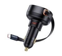 Chargeur de voiture Auto Type-C, charge rapide, 60 W + câble Type-C, 70 cm - Enjoyment Pro (C00057802111-01) - Noir