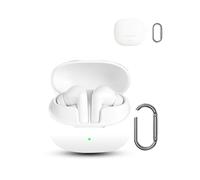 Baseus EP10 Pro, étui de protection en silicone souple daunke doux pour la peau, avec mousqueton, protection complète, blanc