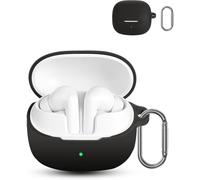 Baseus EP10 Pro, étui de protection en silicone souple daunke doux pour la peau, avec mousqueton, protection complète, noir