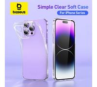 Baseus étui en TPU Transparent pour iPhone 17 16 15 14 13 12 11 Pro Max Plus Air couverture de téléphone transparente souple étui de protection souple et mince Soft Clear Case