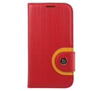 Baseus Etui Housse Coque en Simili Cuir Rouge pour Samsung Galaxy S4 I9500