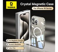 Baseus étui magnétique pour iPhone 17 16 15 14 Pro Max pour MagSafe étui de chargement sans fil pour iPhone 13 12 11 Pro Max étui Funda PC Magnetic Case