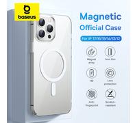 Baseus étui magnétique pour iPhone 17 16 15 14 Pro Max pour MagSafe étui de chargement sans fil pour iPhone 13 12 11 Pro Max étui Funda PC Magnetic Case