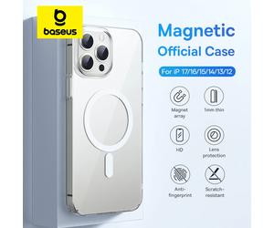 Baseus étui magnétique pour iPhone 17 16 15 Pro Max étui de chargement sans fil pour iPhone 14 13 12 Pro Max Plus Air PC coque de téléphone Étui magnétique
