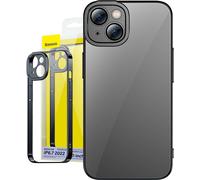 Baseus étui transparent avec paillettes et verre sécurisé pour iPhone 14 Plus (noir)