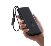 Baseus FC41 Batterie Externe 100 W 20 000 mAh pour Ordinateur Portable, Charge Rapide avec 2 câbles USB-C intégrés, Batteries externes de téléphone Portable pour MacBook Pro, iPhone, Dell, HP