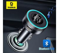 Baseus FM transmetteur modulateur voiture sans fil Bluetooth 5.0 USB chargeur rapide Auto Aux Radio lecteur Mp3 musique mains libres voiture Kit