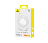 Baseus Free2Pull Mini Câble de charge USB-C vers USB-C 60 W 1 m Blanc lunaire
