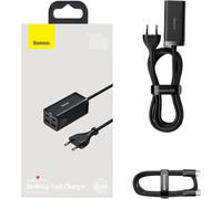 Baseus Gan3 Pro chargeur secteur 2Xusb-C + 2Xusb, 100W (Noir)