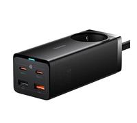 Baseus Adaptateur secteur GAN3 Pro 65W, 2x USB, 2x USB-C, 1x AC, Charge rapide, Noir