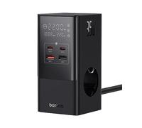 Baseus GaN5 Multiprise 35 W USB C Chargeur 3 Prises avec Interrupteur, 3 AC + 2 USB-C + 2 USB-A, Chargeur PD Portable pour MacBook, iPad, iPhone 15/14/13/12, Galaxy, Jeu, Maison, Bureau