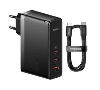 Baseus Chargeur mural GAN 5 Pro 140W – PD QC4.0 – Câble 240W – 2x USB-C+USB – Noir