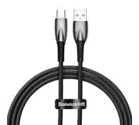 Baseus Glimmer câble USB USB 2.0 1 m USB A USB C Noir