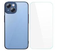 Baseus Glitter Transparent Case and Tempered Glass Set for iPhone 14 Plus (Blue)