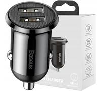 Baseus Grain Pro Chargeur de Voiture 2 x USB Noir