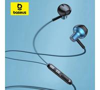 Baseus H19 écouteurs filaires 6D stéréo basse casque intra-auriculaire 3.5mm Jack casque avec micro pour Xiaomi Samsung iPhone 6 écouteurs Blue