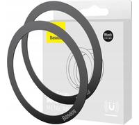 Baseus Halo Anneau magnétique pour téléphone, Magsafe, noir (2 pièces)