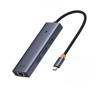 Baseus Hub 6w1 UltraJoy 6-Port (USB-C to 1xHDMI4K@30Hz + 3xUSB 3.0 + 1xPD +RJ45)