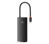 Baseus HUB Lite Series 5-in-1 Adapter (Type-C to 3xUSB-A 3.0 5Gb/s, HDMI) Cable 0.2m, Black (WKQX040001)
