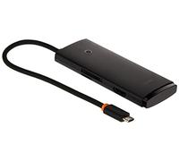 Baseus Adaptateur USB-C Hub Lite WKQX050001 5-en-1 — 2x USB 3.0, HDMI 1.4, SD/TF — Noir