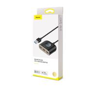Baseus Hub Square Round 4in1 Usb Adapter Usb3.0*1 + Usb2.0*3 1m Black