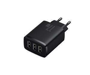 baseus Ladowarka sieciowa compact 3xusb 17w (ccxj020101) noir