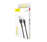 Baseus Lightning Cafule Cable 2.4a 1m Gold + Black (calklf-bv1)